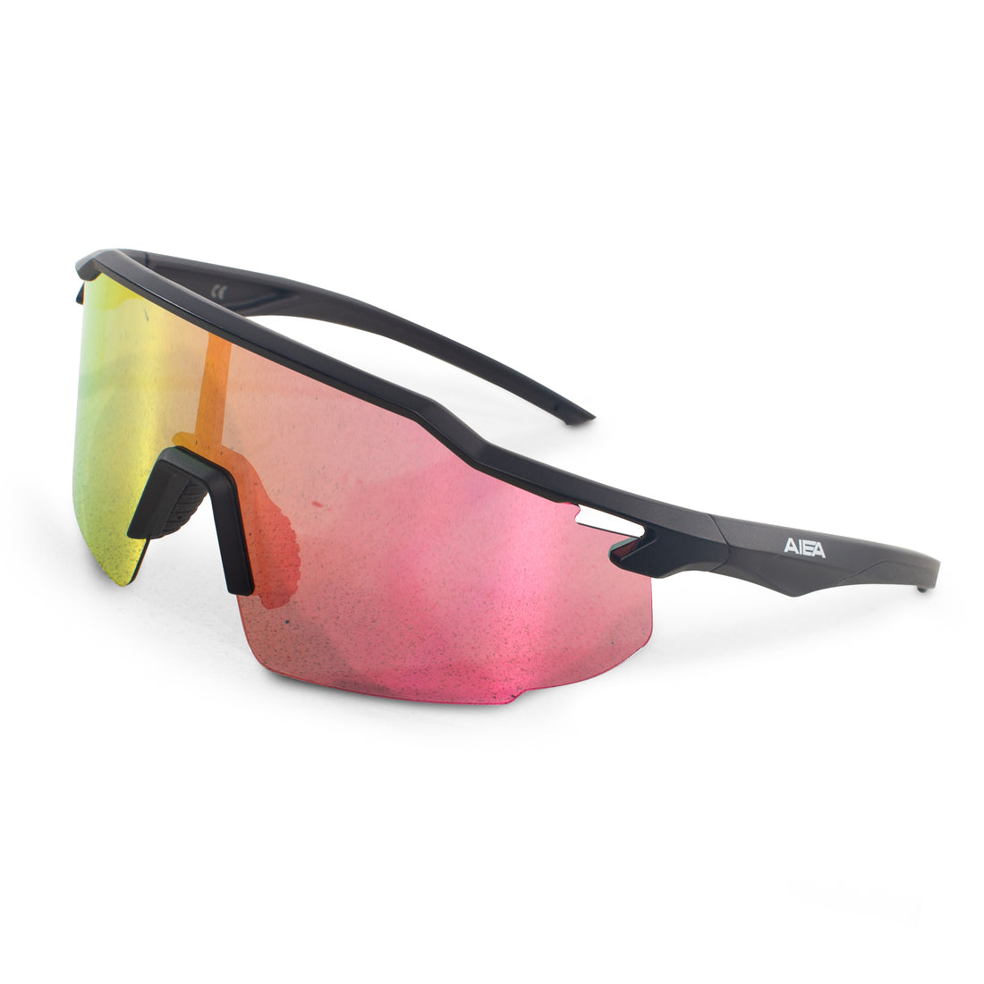 AIEA Golf Fairway Sunglasses in pink mirror lens, UV400 with flexible frame and nosepiece
